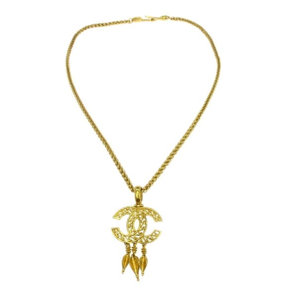 Chanel Gold CC Chain Pendant Necklace 95A - Picture 1 of 5